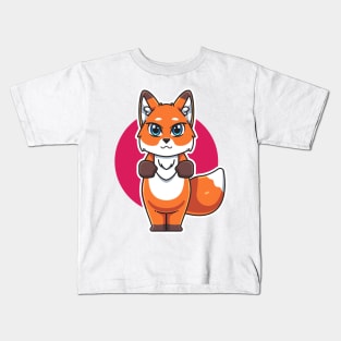 A cute fox cartoon illustration Kids T-Shirt